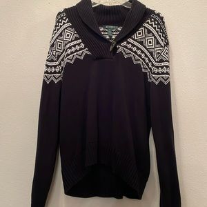 Ralph Lauren Black and white sweater size XL